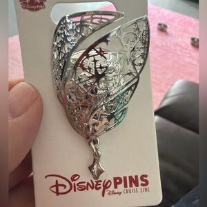 Disney Cruise Line Filigree Dangle Pin (Silver Tone)